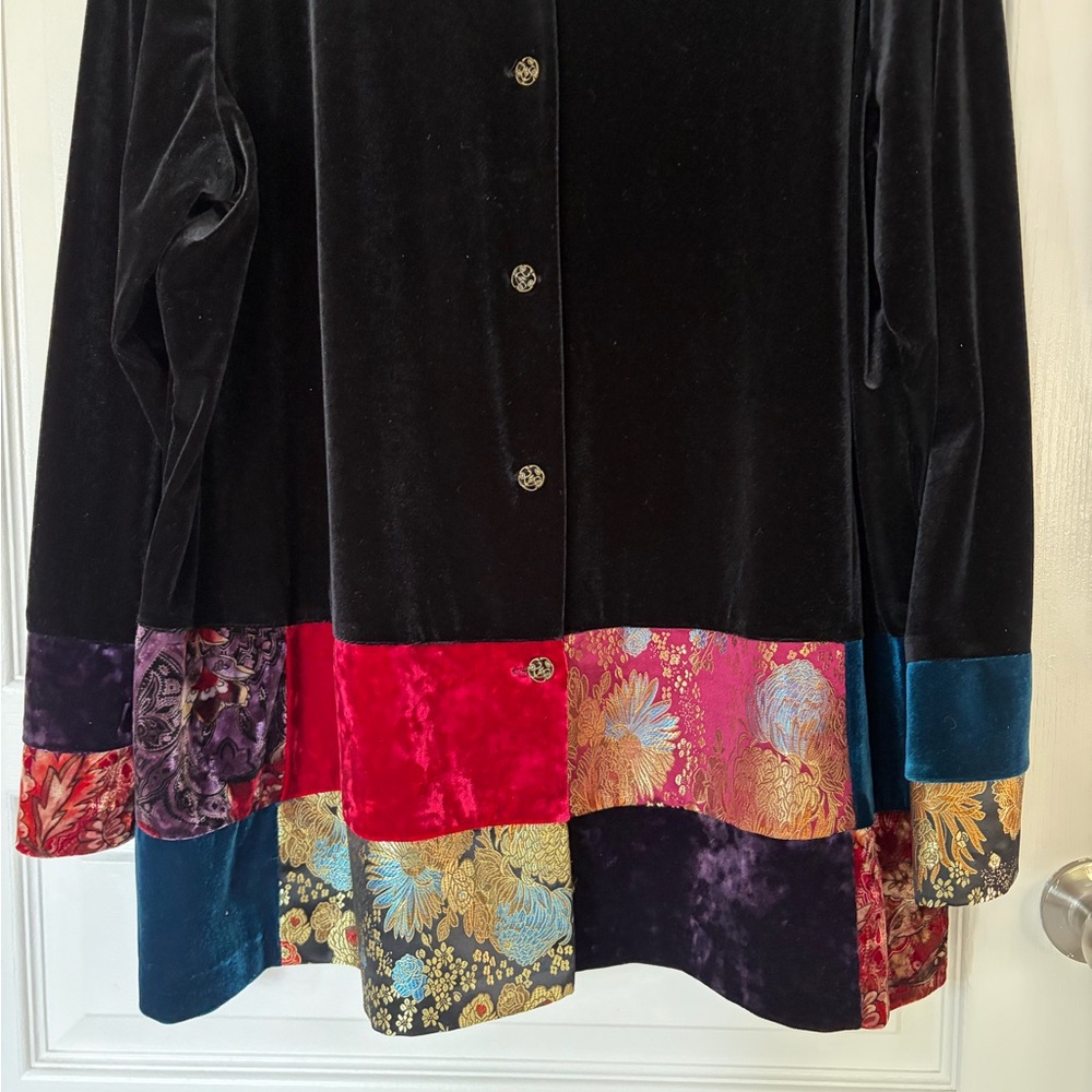 Velvet patchwork jacket - image 5